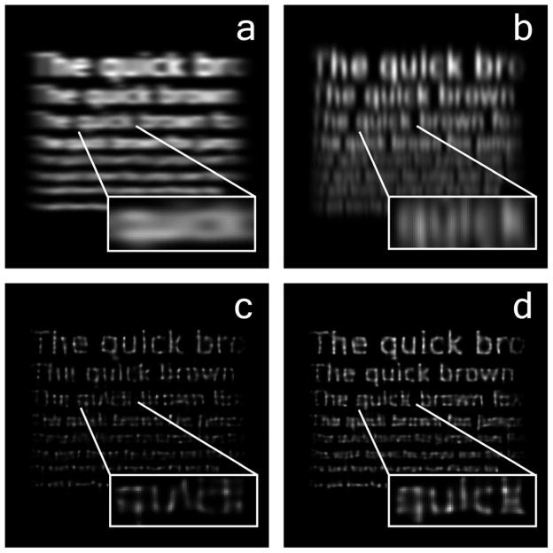Richardson–Lucy joint deconvolution comparison of blurred inputs and restored output